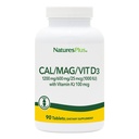 NaturePlus kalcij/magnezij/vitamin D3 z vitaminom K2 - podpira zdravje kosti in imunskega sistema - vegetarijansko, brez glutena - 90 tablet - 22, 5 Strežba