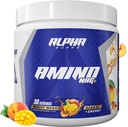 Alpha Supps Amino NRG+ BCAA Amino Energy Recovery Powder - Hidracija Mešanica z elektroliti - Fokus mešanica za optimalno podporo pri moških in ženskah (30 strežb, Peachy Mango)
