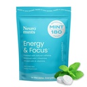 NeuroGum energija Kofeinske mete (180 kosov) - sladkor brez L-teanina + naravni kofein + vitamin B12 & B6 - nootropna energija & fokus dodatek za ženske in moške - Keto & Vegan, Peppermint Flavor