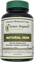 (Pack iz 1) Green Organic Supplements' likalnik, 2000mg Organske železove kapsule, 90, ročno izdelan, Vegan, Non-GMO, & Gluten proste naravne železove kapsule