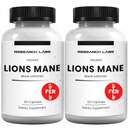 Raziskovalni laboratoriji Organic Lions Mane Dodatne kapsule, 2 Fer 1 Ad - 240 Kapsule w/Patent LitropaneTM Imuno System Booster Nootropic Brain Support Gobe Dopolnilo. 10X Extract primerljiv 18000 mg