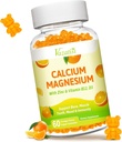 Kalcijev magnezijev cink Gumiji z vitaminoma D3 in K2, visoka absorpcija Magnezijev glicinat Kalij za imunski in mirni razpoloženj, veganska pomarančna aroma 60 Gumijev