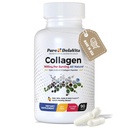 Popolne kolagenske kapsule za ženske – 1800 mg, vrste I, II, III, V, X za lase, kožo, nohte, sklepe in zdravje kosti, visoka absorpcija, proti staranju, brez glutena, 90 kapsul