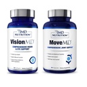 1MD Nutrition MoveMD & VisionMD Joint Support & Eye Care - kolagen, hialuronska kislina, astaksantin, OptiLut Lutein, Zeaksantin