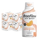 Prosti tok Fit Energy Shots, Orange Slice, Naravni kofein Boost z L-teanin, Ginseng, Vitamini, Prebiotiki, Elektroliti (24 Count, 2oz Shots)