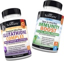Glutatione Complex z mlekom Thistle Extract, Vitamin C & Quercetin + 17-v-1 Imuniteta Boost dodatek z Bezgove jagode, Vitamin C, Echinacea & cink - spodbuja jetra in imunske podpore