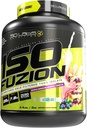 Iso Fuzion 100% sirotkin izolat 28g nedenaturirani proteini v prahu, beli čokoladni borovničev kolač, 4,4 lb