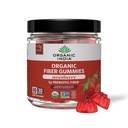ORGANIC INDIA Fiber Gumies za odrasle - Prebiotične vlaknine, prehranska dopolnila, Prebavno zdravje za moške in ženske, Vegan, Nizki sladkor, Non-GMO - Jagoda, 60 Gumies