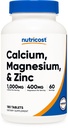 Nutricost Kalcij, Magnezij & cink tablete 1,415 mg, 180 Tablete - Vitamin/Mineral Mešanica dodatek, 60 Serving - Gluten brezplačno, ne-GMO