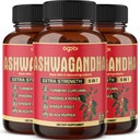 3 pakiranja 60 kapsul - Ashwagandha dodatek 5200mg - 5v1 z ingver, kurkuma, Rhodiola Rosea & Black Pepper - Stamina & Body Health Support - 6-mesečna oskrba