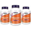 NOW Foods Supplements, D-mannose 500 mg, Ne-GMO projekt Preverjen, Zdrav sečni trakt*, 120 Veg kapsule (paket s 3)