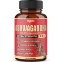 90 Kapsule - Ashwagandha dopolnilne kapsule - ingver koren, kurkuma, Rhodiola Rosea & črni poper