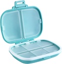 Holii potovalne tablete Organizator, 8 Kompartmenti Prenosne tablete Primer, Dnevne tablete Škatla za zadrževanje vitaminov, majhne tablete Vsebnik za Žepna Purse Medicine Organizator (modra)