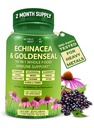 Echinacea Goldenseal kapsule - 10 v 1 Imunska podpora dodatek - 1455mg - Veganske Echinacea kapsule dodatek izdelan z organskimi celimi živili - Herbal Immune System podpora - 2 mesec oskrba