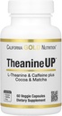 California Gold Nutrition TheanineUPTM, L-Theanine & Caffeine Plus Cocoa in Matcha, 60 Veggie kapsul