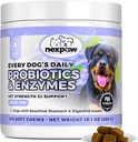 Pasji probiotiki in prebavni encimi - Relief diareja, pasji plin, napenjanje, zaprtje, vznemirjen želodec - Pet Prebavna podpora - Soft Chews Probiotiki za pse in mladiče