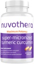 Nuvothera super-Mikronizirane kurkumin kapsule 1-mesečna oskrba hitra absorpcija, celotna korenina, ne-GMO, podpira sklepe, kožo, črevesno zdravje in antioksidanti (60 kapsul)