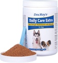 Doc Roy's Daily Care Extra, napredni multivitamin za pse, podpira energijo, imunske, mišice, zdravje kosti in možganov, zagotavlja vitamine A C D3 E B kompleks, železov cink magnezijev jod, Made in USA 400 gm