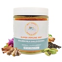 Mt. Meru Medicines Ayurvedic Haldi Doodh/Zlato mleko Superblend- z imuno booping Formula, Gluten-free, za zdravje možganov, Gut Podpora z visokim kurkumin Lakadong kurkuma (1,76oz/50g)