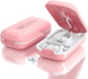 DUBSTAR majhne tablete Cutter, tabletke Cutter za majhne in majhne tablete, prenosne lepe tablete cutters za velike tablete, cuts vitamini tablete za žepki (Pill Cutter, roza)