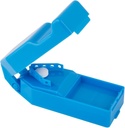 EZY DOZE tablete Cutter in Splitter z Dispenser, cuts tablete, vitamini, tablete, nerjaveče jeklo rezilo, potovanja Sized, varno cut tablete in vitamini, enostaven za uporabo, Color May Vary, BPA brezplačno