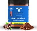 Gobe Cacao Adaptogen Energy & Focus Drink Powder dodatek. Moč 8:1 Lions Mane, Cordyceps & 3 Cocoa/Cacao Extract Mešanica iz Yale DRS. Vsa naravna kava Alt Nootropic & Nutrient Superfood