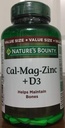 Naravni kalcij Magnezijev cink z vitaminom D3, 200 Kapleti (Packaging May Vary)