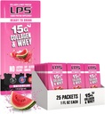 LPS Liquid Collagen & Whey Protein Supplement - ne-GMO pijača, brez sladkorja - spodbuja zdravo kožo in lase za moške in ženske, lubenica, enojni serv (50 paketov)