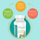 Vegan Life Nutrition Vitamin D3, K2 in kalcijevi dodatki, 60 kapsul
