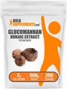 BulkSupplements.com Glucomannan Powder - iz Konjac Root Extract Powder, Glucomannan dodatki - Gluten Free, 2g na Serving, 500g (1,1 lbs) (Pack of 1)