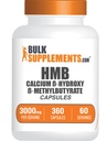 BulkSupplements.com Kapsule HMB - kot dodatek kalcijevega HMB, beta-hidroksi beta-metilbutirat - brez gluten, 6 kapsul na serviranje (3000 mg), 360 (paka po 1)