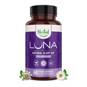 Nested Naturals Luna Sleep Aid - Ne-Habit Oblikovanje naravne uspavalne tablete za odrasle z naravno izvornih sestavin - Valerian Root, Melatonin, Kamilica, Lemon Balm, in več - 60 Veganske kapsule
