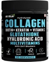 Kolagen v prahu z glutationom, hialuronsko kislino, vitaminom C, E, cinkom z DHT blokerji in multivitamini - 30 servov (nearomatizirani)