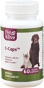 PetAlive C-Caps - vsi naravni zeliščni dodatki spodbuja celično in imunski sistem zdravje pri psih in mačkah - 60 Veggie Caps