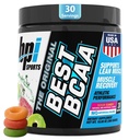 BPI Sports Best BCAA - BCAA Powder - razvejana veriga Aminokisline - regeneracija mišic - Sinteza mišičnih beljakovin - Lean Muscle - Izboljšana zmogljivost – Hidracija – Sour Candy - 35 Servings - 12.34 oz.