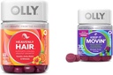 OLY las Gumies s Keratin & Biotin in zaprtje Relief Gumies z Rhubarb & Prunes - 60 + 30 Count