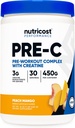 Nutricost Pred-C Pred-Workout Complex s kreatinom (Peach Mango 