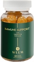 WEEM Imunska podpora Gumies - Vitamin C - cink - Echinacea - Podpora zdravstvenega sistema - Alternative za tablete, Gluten-free, Naravni dodatek za otroke in odrasle - 1 Pack