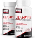 FAKTOR FORCE LeanFire z Next-General SLIMVANCE, 2-pak, napredne energijske tablete z B vitamini in kofeinom za povečanje presnove, povečanje osredotočenosti in izboljšanje vadbe in sposobnosti, 120 kapsul