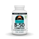 Vir Naturals B-50 Complex 50 mg B-vitamini za podporo proizvodnji energije - 250 tablet