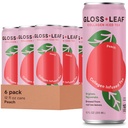 Gloss Leaf Kolagen ledeni čaj (Zero-Sugar, Peach): Zamašen črni čaj s kolagen peptidi beljakovine & vitamin C, Lepota & Anti-Aging, 12 Fl Oz, 6 Pack