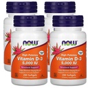 Now Foods Now Supplements, Vitamin D-3 5000 i.e., Visoka moč, Strukturna podpora*, 240 Softgels (4 paket)