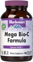 Bluebonnet Nutrition Mega Bio-C Formula Zelenjavne kapsule, vitamin C visoke jakosti, za imuno zdravje, sojo, brez glutena, ne-GMO, Kosher, Dairy Free, Vegan, 90 Število