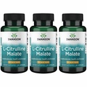 Swanson L-Citrulin Malate - Aminokisline dodatek spodbujanje proizvodnje energije in zdrave krvne cirkulacije - naravna formula, ki podpira splošno wellness - (60 kapsul, 750mg vsak) (3 paket)