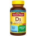 Vitamin D3 5000 i.e. (125 μg) Softgels, ekstra moč Vitamin D dodatek za podporo kosti in imunskega zdravja, 180 Štetje, 180 Dnevna dobava