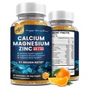 (2 pakiranji) Kalcijev magnezijev cink Gumiji z vitaminom D3, K2, B12 in B6 za odrasle, brez sladkorja magnezijev glicinat z dodatkom kalijevega morskega maha, kalcijev citrat za kostni razpoloženj in podporo za spanje