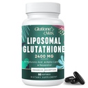 8-v-1 liposomski glutation 2400 MG, visoko Absorpcijski antioksidant Formula – s hialuronsko kislino, alfa-lipojsko kislino, resveratrolom - kožo, jetrno detoks in imunskim sistemom, 60 kapsul