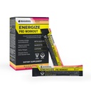 BODi Energize Pre Workout Powder - Beta-Alanin, Quercetin & Nizko-Dose Caffeine Formula za izboljšano energijo in fokus, povečanje energije in vzdržljivosti dodatek, Jagodna limonada arome, 20 palice