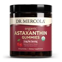 Dr. Mercola Organic Astaxanthin Gummies, 30 Serving (30 Gummies), 4 mg na obrok, prehranska dopolnila, antioksidant in imunske podpore, Certified Organic, Non-GMO