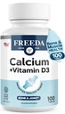 FREEDA Calcium 600 mg z vitaminom D3 400 i.e. – podpora za esencialne kosti – Košir, Gluten-free, Prevlečene tablete za ženske in moške (100 Ct)